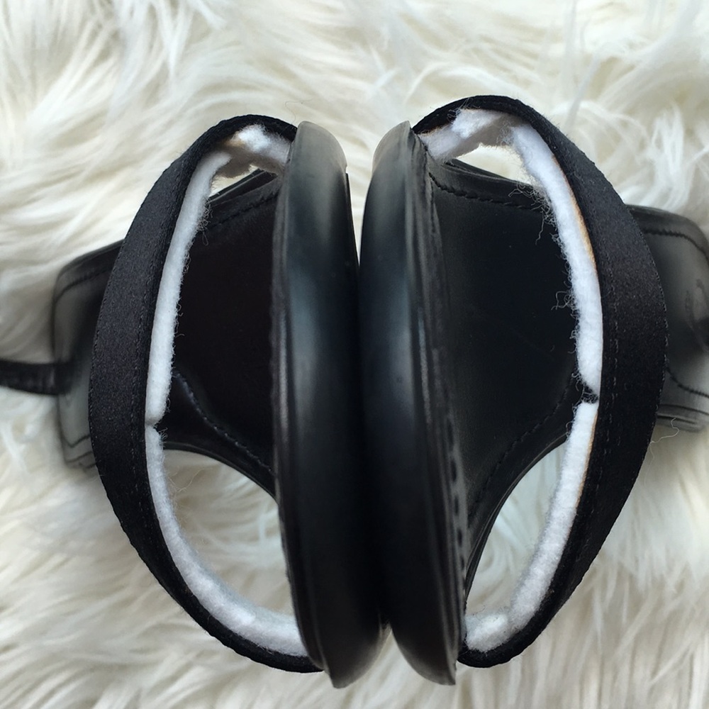 Tod’s Black Satin Ritz Ankle Strap Sandals Heels - Picture 15 of 16